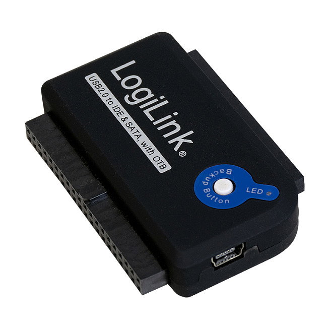 LogiLink Adaptador USB 2.0 a IDE/ATA y SATA AU0006C Negro