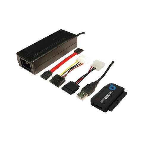 LogiLink Adaptador USB 2.0 a IDE/ATA y SATA AU0006C Negro