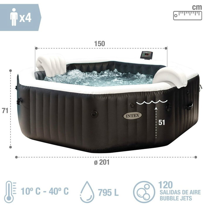 Spa Hinchable Intex 201 x 71 x 201 cm 795 L Spa Hinchable Intex 201 x 71 x 201 cm 795 L
