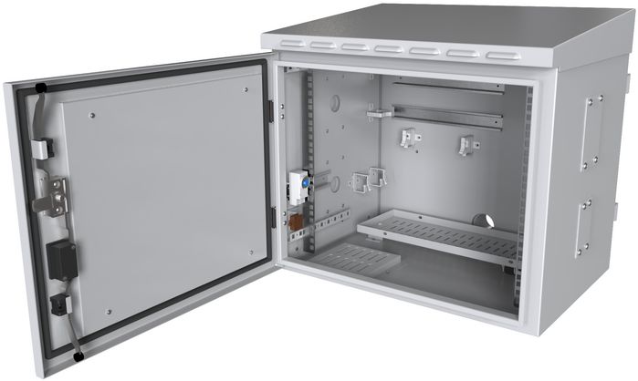Lanview Logon Midi Classic Gabinete CCTV Montado en Poste para 4 Cámaras, con Ventilación y Rieles DIN, Acero Galvanizado RAL7035 Lanview Logon Midi Classic Gabinete CCTV Montado en Poste para 4 Cámaras, con Ventilación y Rieles DIN, Acero Galvanizado RAL7035