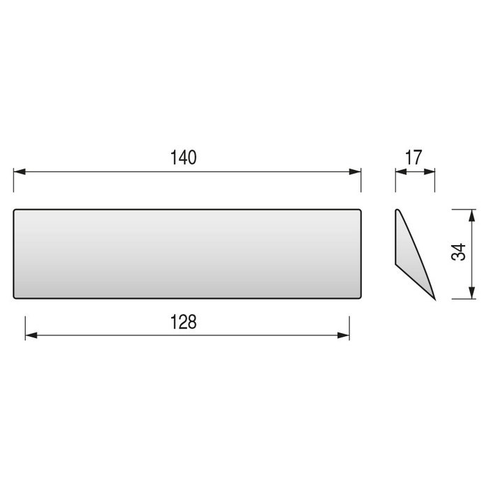 Giusti Tirador Tabla Zamak Aluminio RAL 9006 Distancia Centros 128