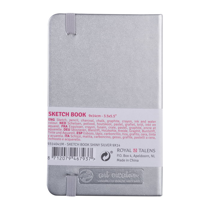 Talens Art Creation Cuaderno de Bocetos Plata Brillante 9 x 14 cm 80 Hojas