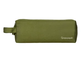 Liderpapel Estuche portatodo Classic rectangular con asa verde militar