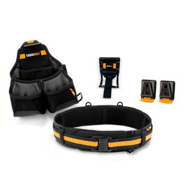 Toughbuilt Cinturón portaherramientas para carpintero encofrador Framer Pro, sistema ClipTech, juego de 3 piezas