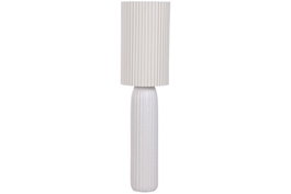 DKD Home Decor Lámpara de Pie de Cerámica y Poliéster Blanco