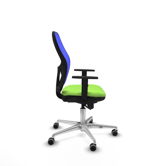PIQUERAS Y CRESPO Silla de oficina Jorquera con mecanismo sincro, tela pistacho y malla azul PIQUERAS Y CRESPO Silla de oficina Jorquera con mecanismo sincro, tela pistacho y malla azul