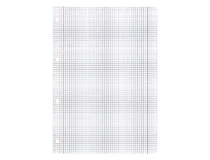 Liderpapel Recambio A4 100 Hojas 100gr Cuadro 5mm Con Doble Margen 4 Taladros