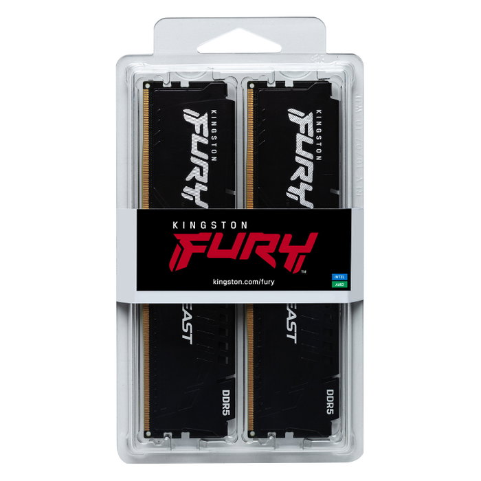 Kingston FURY Beast 32GB Kit (2x16GB) DDR5 6000MT/s CL30 AMD EXPO Memoria RAM Negro