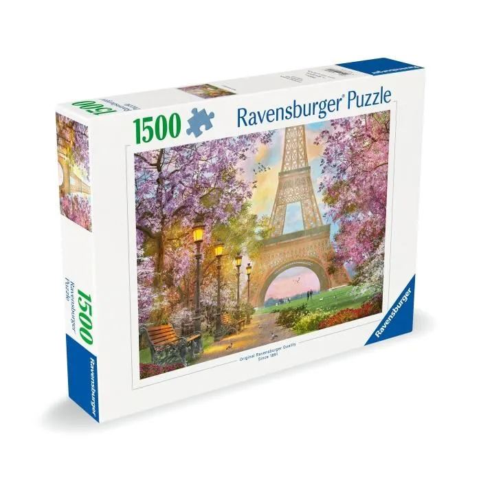 Ravensburger Puzzle 12000694 Amor en París, 1500 Piezas, Adultos y Niños (+14 años), Alta Calidad, 80x60cm