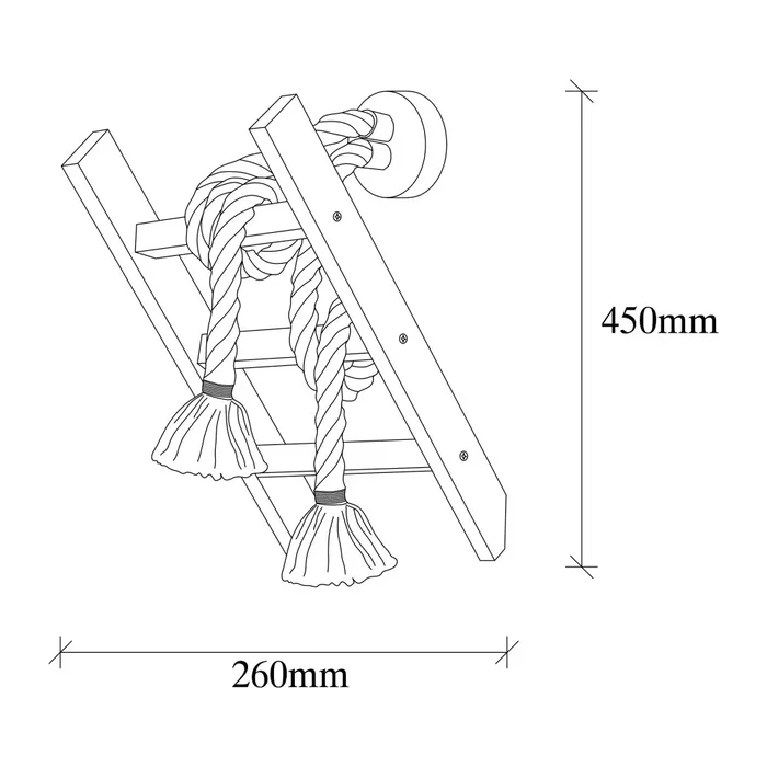 Aplique "Yekaterinburg" OPV-521SHN2134 Aplique de Pared Madera E 27
