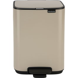 Brabantia BO Treteimer Cubo de basura con pedal 4L Soft Beige