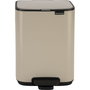 Brabantia BO Treteimer Cubo de basura con pedal 4L Soft Beige