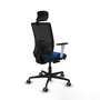 PIQUERAS Y CRESPO Silla de oficina Yunquera con mecanismo Sincro/Traslack, Azul y Negro