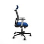 PIQUERAS Y CRESPO Silla de oficina Yunquera con mecanismo Sincro/Traslack, Azul y Negro