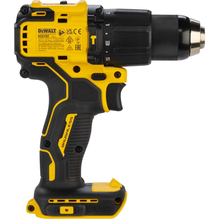 DeWalt DCD709N-XJ Taladro de impacto a batería sin escobillas DeWalt DCD709N-XJ Taladro de impacto a batería sin escobillas