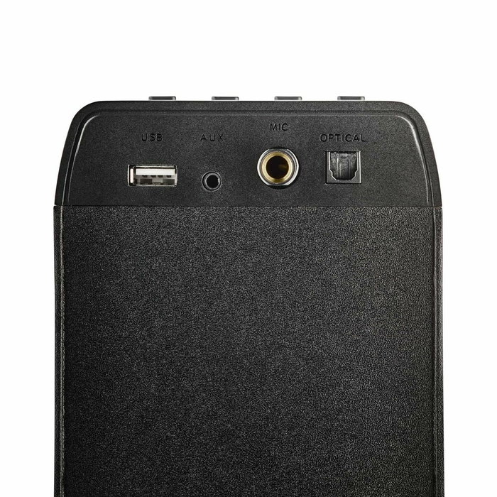 NGS SKY CHARM PRO Torre de Sonido con Bluetooth 80W 2.0 Negra con Entrada Óptica USB AUX FM y Broadcasting