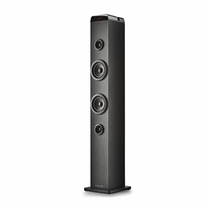 NGS SKY CHARM PRO Torre de Sonido con Bluetooth 80W 2.0 Negra con Entrada Óptica USB AUX FM y Broadcasting