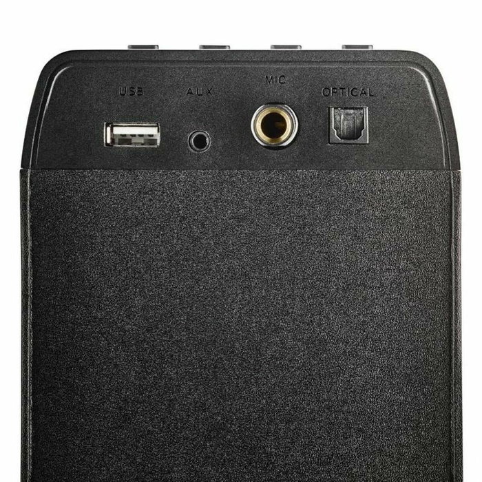 NGS SKY CHARM PRO Torre de Sonido con Bluetooth 80W 2.0 Negra con Entrada Óptica USB AUX FM y Broadcasting