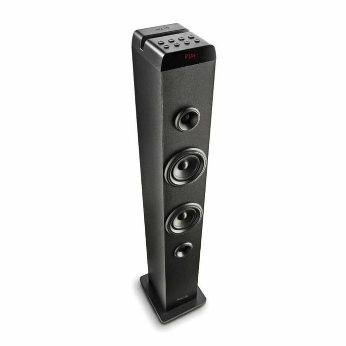 NGS SKY CHARM PRO Torre de Sonido con Bluetooth 80W 2.0 Negra con Entrada Óptica USB AUX FM y Broadcasting