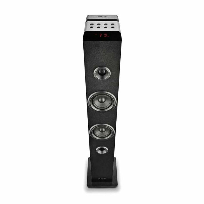NGS SKY CHARM PRO Torre de Sonido con Bluetooth 80W 2.0 Negra con Entrada Óptica USB AUX FM y Broadcasting