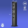 NGS SKY CHARM PRO Torre de Sonido con Bluetooth 80W 2.0 Negra con Entrada Óptica USB AUX FM y Broadcasting