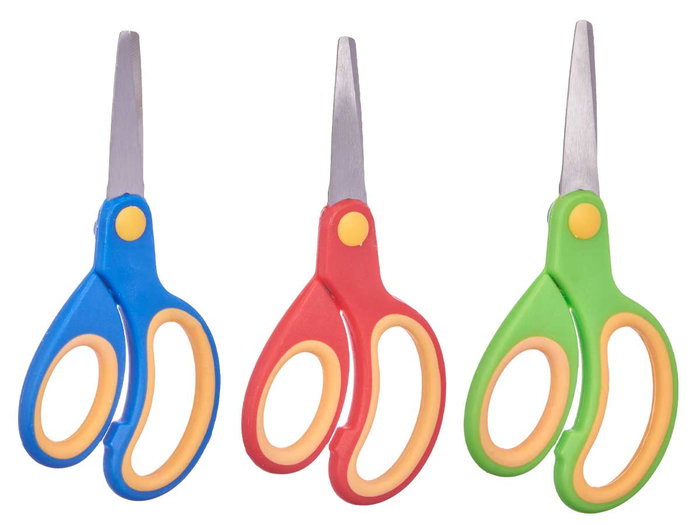 Pincello Tijeras Infantiles Diseño Surtido Plástico y Acero 6 x 13 x 1 cm (Set de 48)