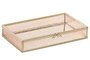DKD Home Decor Bandeja de Decoración Cristal y Metal Rosa y Dorado LAZOS ROSAS