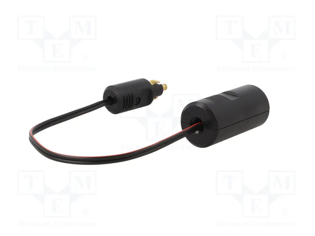 PRO CAR Cable alargador para mechero de coche negro