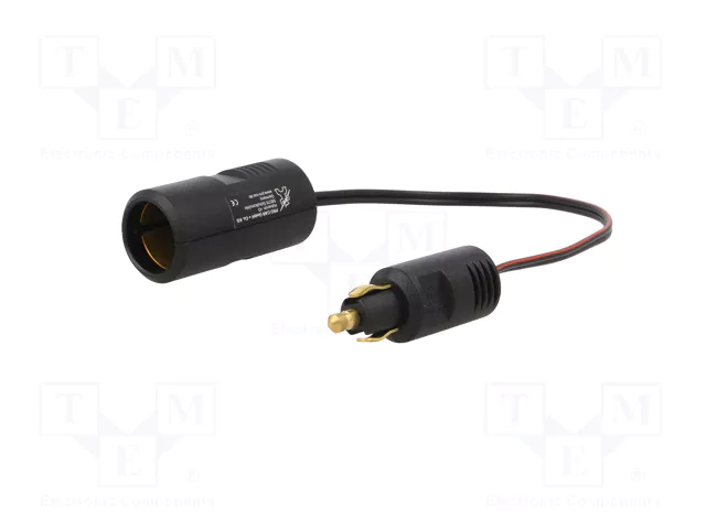 PRO CAR Cable alargador para mechero de coche negro