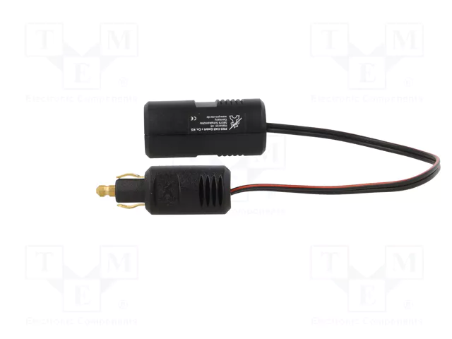PRO CAR Cable alargador para mechero de coche negro