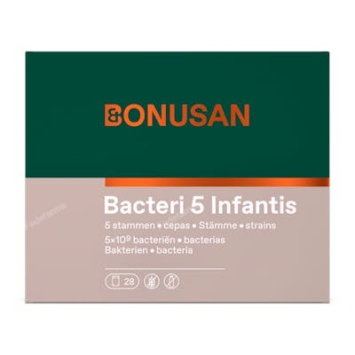 BONUSAN Bacteri 5 Infantis Probiótico Infantil 28 Sobres con 5 Cepas Bacterianas BONUSAN Bacteri 5 Infantis Probiótico Infantil 28 Sobres con 5 Cepas Bacterianas