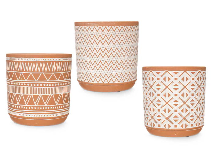 Ibergarden Maceta Color Terracota Cerámica 13.5 x 14 x 13.5 cm (Set de 12)