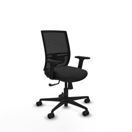 PIQUERAS Y CRESPO Silla de oficina Yunquera Negro con mecanismo Sincro