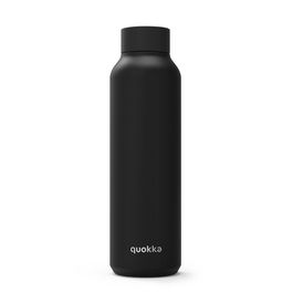 QUOKKA Botella Térmica de Acero Inoxidable 630 ml, Color Negro Sólido