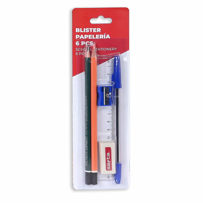 Safta Blister de papelería de 6 piezas