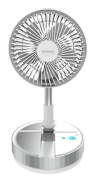 Cecotec EnergySilence 800 Ventilador Plegable Portátil 8 Pulgadas 7200 mAh 3 Velocidades Control Remoto Gris Blanco