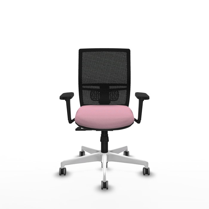 PIQUERAS Y CRESPO Silla de oficina Yunquera Rosa con mecanismo Sincro