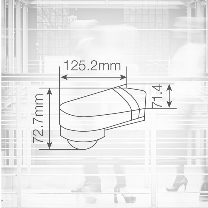 GSC Evolution Detector de movimiento para superficie, esquinero y pared Blanco