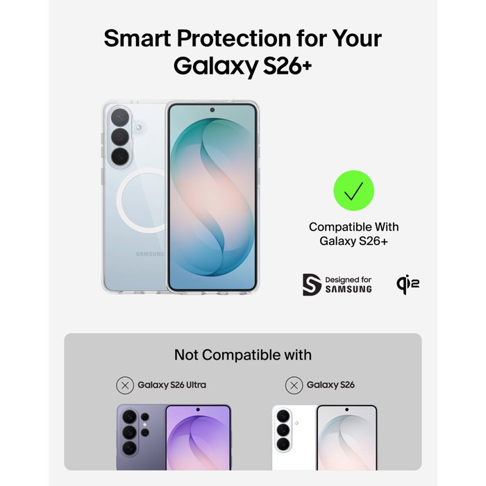 Belkin SheerForce Protect S26+ Cover Transparente para Samsung Galaxy S26+ Belkin SheerForce Protect S26+ Cover Transparente para Samsung Galaxy S26+
