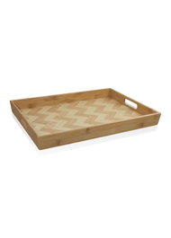 Hermia TPS0073 Bandeja de Bambú Color Nogal 40x30x4 cm