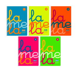 Lamela Cuaderno Espiral 80H 4º 90gr Cuadrovía 4mm C/Margen Cubierta PP C/Surtidos Fluorescente (Set de 5) (Set de 5)