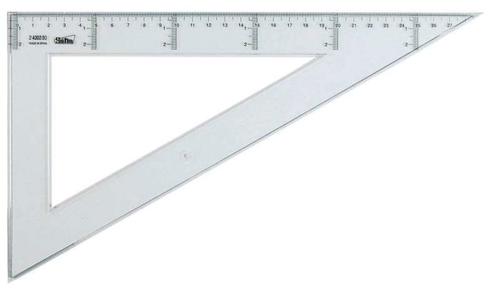 Safta Cartabón 30 cm Cristal