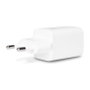 DICOTA Cargador de Pared GaN 65W con 2 Puertos USB-C, Blanco