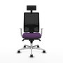 PIQUERAS Y CRESPO Silla de oficina Horna con mecanismo Sincro, Morado y Negro