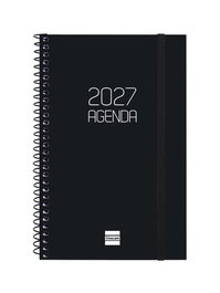 Finocam Agenda Anual 2027 Catalán Espiral Basic Opaque Negro