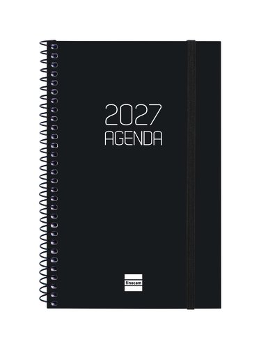 Finocam Agenda Anual 2027 Catalán Espiral Basic Opaque Negro Finocam Agenda Anual 2027 Catalán Espiral Basic Opaque Negro