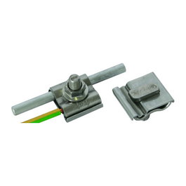 Dehn + Soehne DEHN UEK 8.10 AQ4 50 HKSM10 V2A Abrazaderas de Mástil de Acero Inoxidable, 50 Unidades