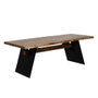 Ixia Mesa de Comedor Madera y Metal para Salón 220 x 100 x 77 cm