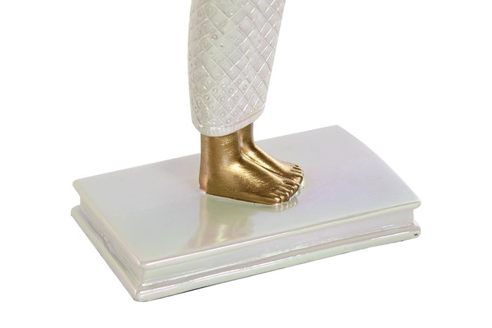 DKD Home Decor Figura Ra Oriental Blanco Dorado 6.5 x 33.5 x 34 cm