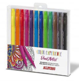 Alpino Rotuladores Color Experience Dual Artist Doble Punta Perfila-Colorea Estuche 12 Ud